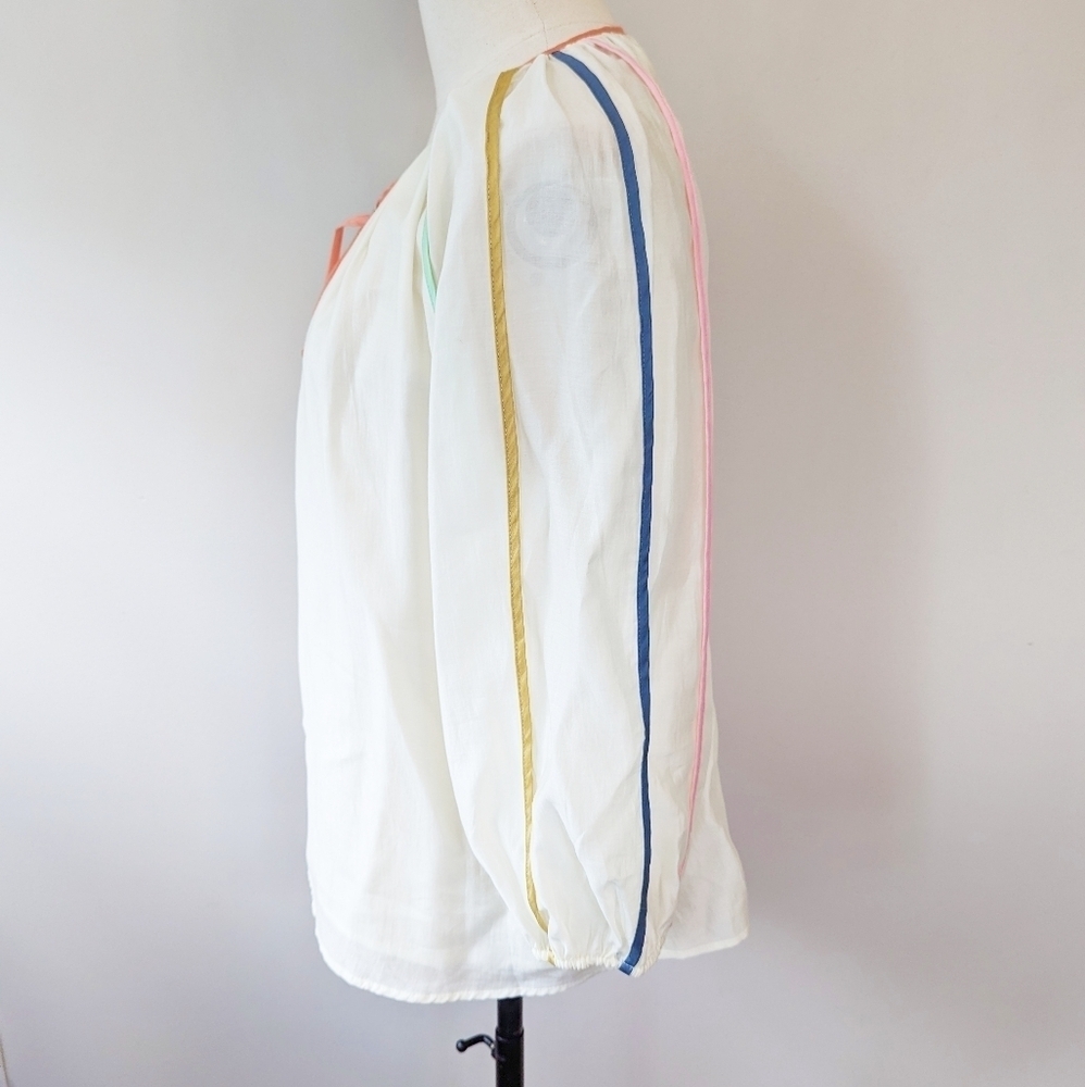 Current Air Multi-Colored Binding Tie Front Top - image 4